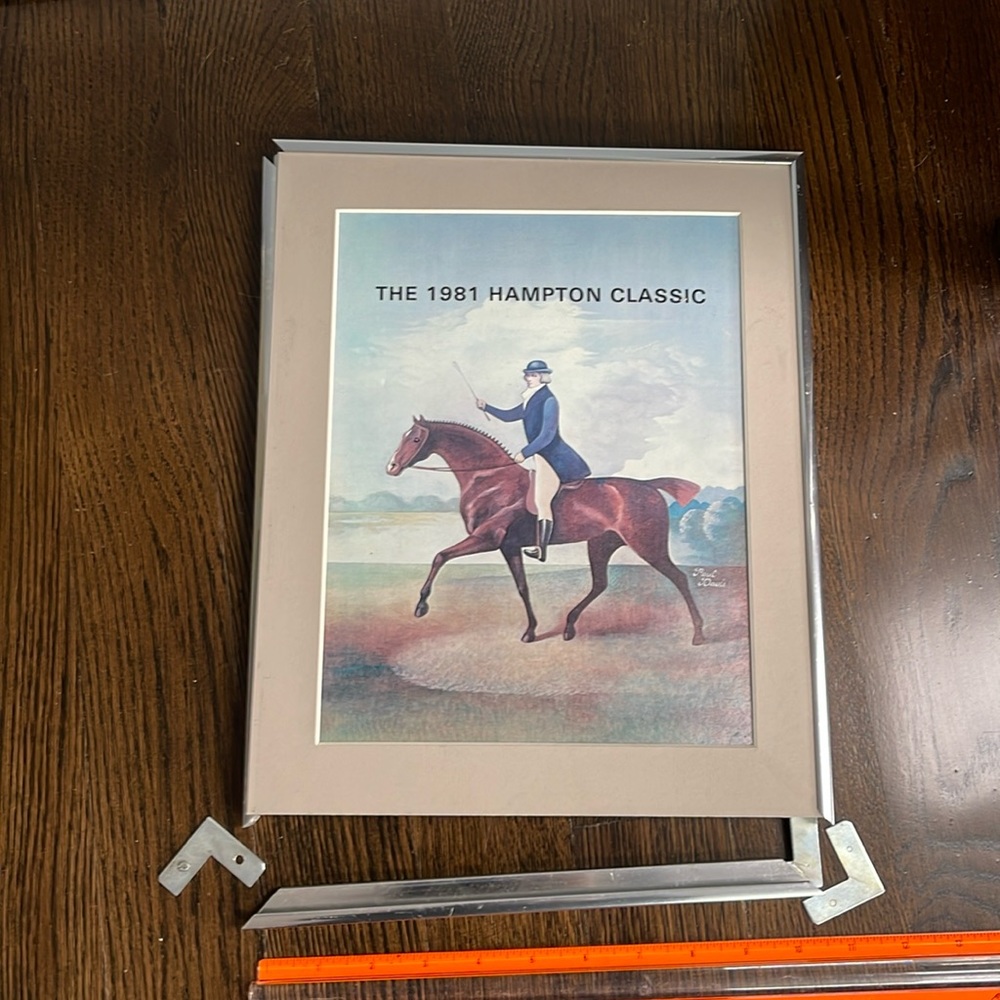 Beautifully matted Hampton Classic poster- strange mystery here! Labeled wrong?